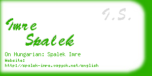 imre spalek business card